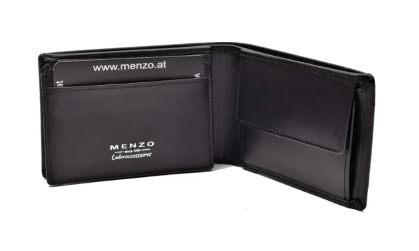 Menzo 7031 Kleinbörse schwarz / Nappaleder- Etuis + Kleinbörsen