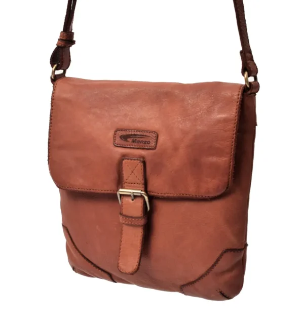 Menzo MB 76 Ledertasche gewaschen / Washed Bag- Umhängetaschen - Shopper