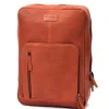 Menzo MB82 - Rucksack Rindsleder washed/cognac für 14" Laptop- Rucksäcke