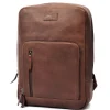 Menzo MB82 - Rucksack Rindsleder washed/braun für 14" Laptop- Rucksäcke