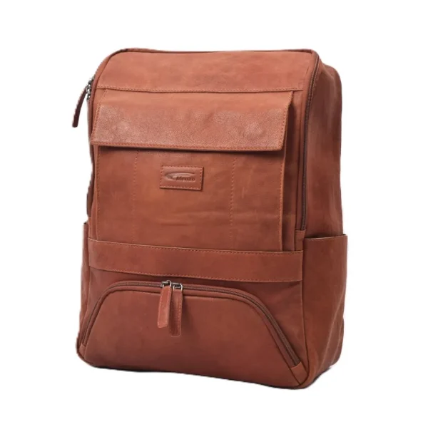 Menzo MB85 - Rucksack Rindsleder washed/cognac für 15" Laptop- Rucksäcke