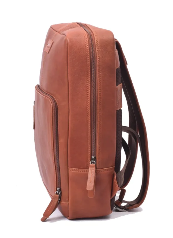 Menzo MB82 - Rucksack Rindsleder washed/cognac für 14" Laptop- Rucksäcke