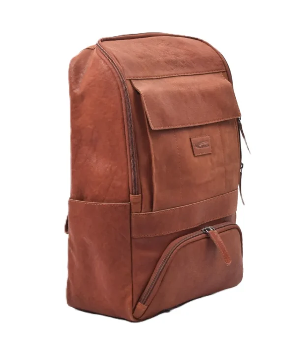 Menzo MB85 - Rucksack Rindsleder washed/cognac für 15" Laptop- Rucksäcke