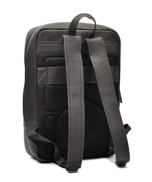 Menzo MB82 - Rucksack Rindsleder washed/schwarz für 14" Laptop- Rucksäcke