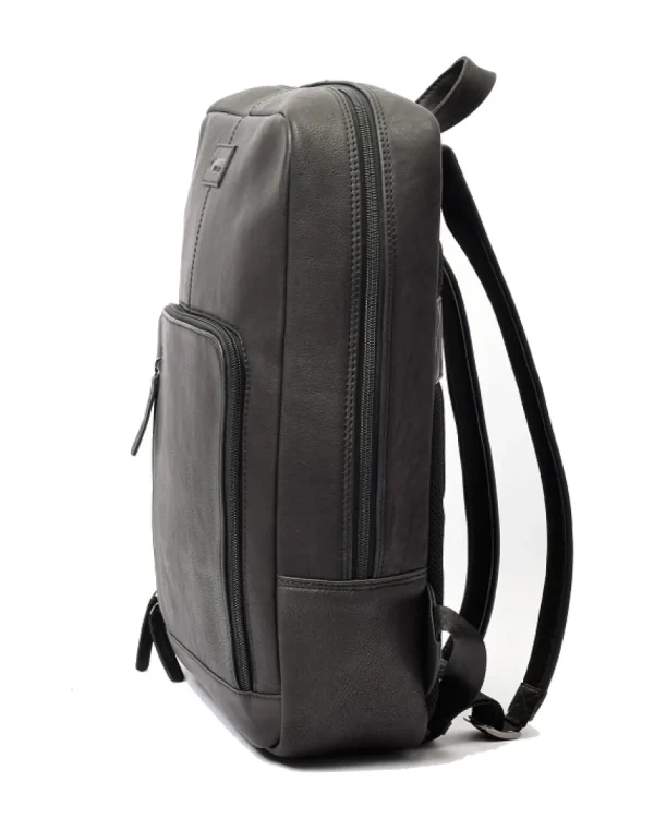 Menzo MB82 - Rucksack Rindsleder washed/schwarz für 14" Laptop- Rucksäcke