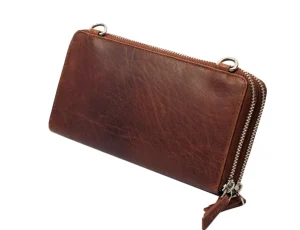 Menzo MB105 Handy- Lederbörsentasche Büffelleder/cognac- Umhängetaschen - Shopper