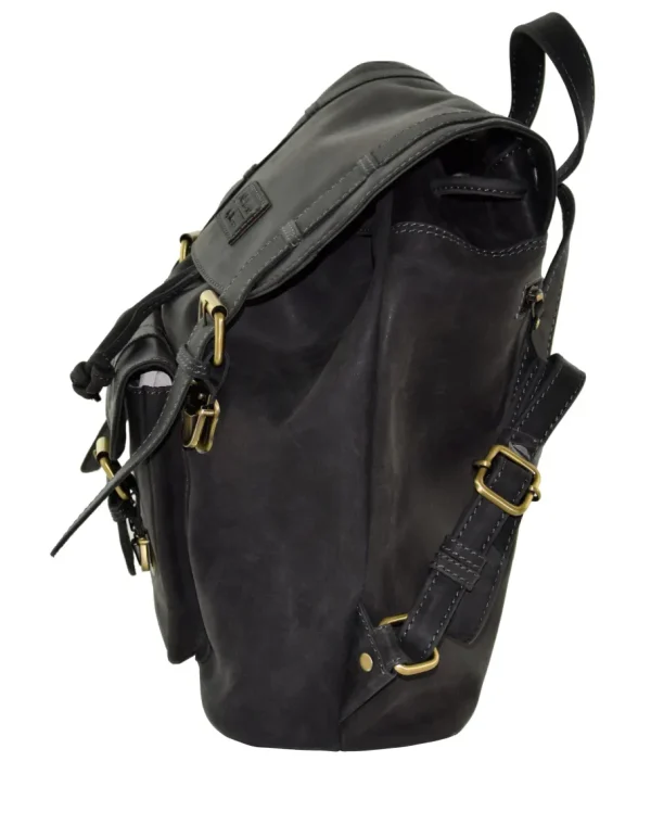 Menzo MB3 Rucksack Büffelleder/schwarz- Rucksäcke