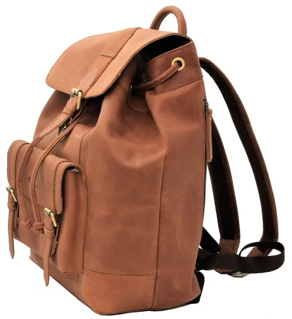 Menzo MB60 Rucksack Büffelleder/deltabraun- Rucksäcke