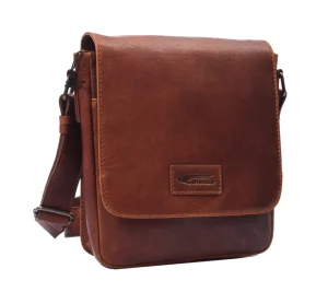 Menzo MB110 Umhängetasche Büffelleder/cognac- Umhängetaschen - Shopper