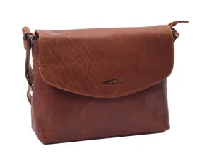 Menzo MB112 Umhängetasche Büffelleder/cognac- Umhängetaschen - Shopper