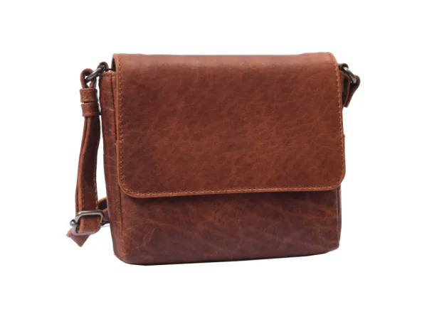 Menzo MB113 Umhängetasche Büffelleder/cognac- Umhängetaschen - Shopper