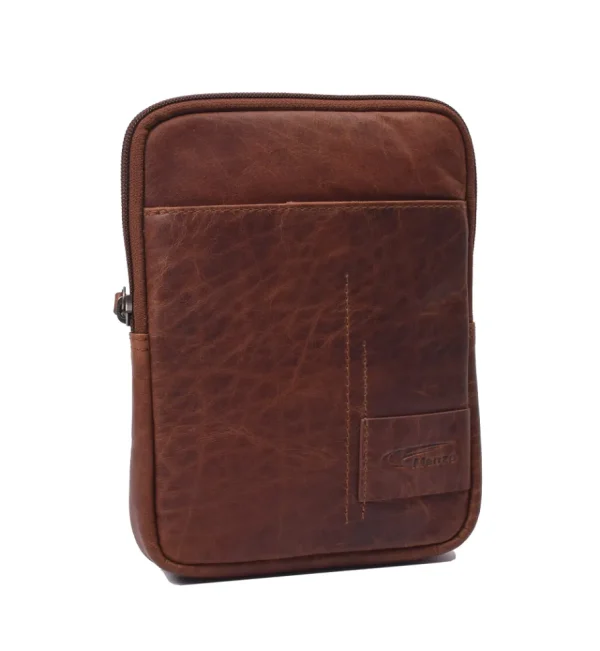 Menzo MB109 Umhängetasche Büffelleder/cognac- Umhängetaschen - Shopper