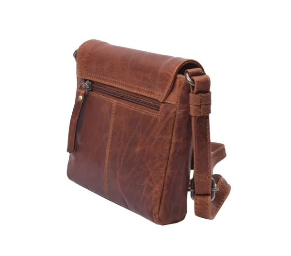 Menzo MB113 Umhängetasche Büffelleder/cognac- Umhängetaschen - Shopper