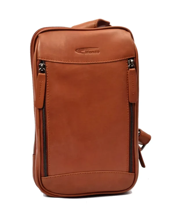 Menzo MB68D - Cross-Body-Bag Rindsleder/cognac- Umhängetaschen - Shopper | Rucksäcke