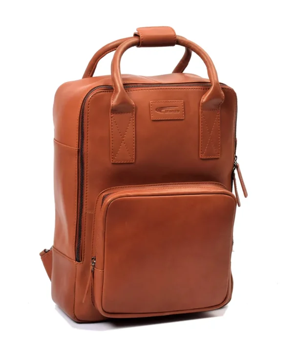 Menzo MB65D - Rucksack Rindsleder/cognac- Rucksäcke