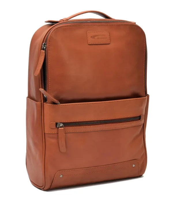 Menzo MB66D - Rucksack Rindsleder/cognac- Rucksäcke