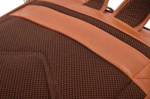 Menzo MB64D - Rucksack Rindsleder/cognac für 13,3 Zoll Laptop- Rucksäcke