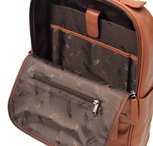 Menzo MB66D - Rucksack Rindsleder/cognac- Rucksäcke