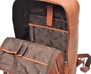 Menzo MB65D - Rucksack Rindsleder/cognac- Rucksäcke