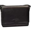 Menzo MB69D - Umhängetasche Rindsleder/schwarz- Laptoptaschen