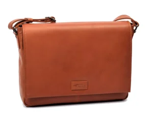 Menzo MB69D - Umhängetasche Rindsleder/cognac- Laptoptaschen