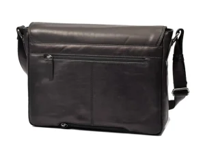 Menzo MB69D - Umhängetasche Rindsleder/schwarz- Laptoptaschen