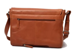 Menzo MB69D - Umhängetasche Rindsleder/cognac- Laptoptaschen