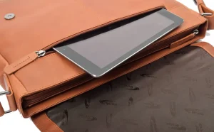 Menzo MB69D - Umhängetasche Rindsleder/cognac- Laptoptaschen