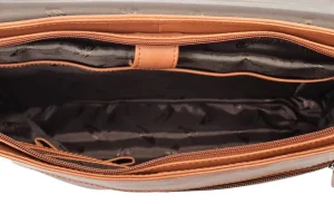 Menzo MB69D - Umhängetasche Rindsleder/cognac- Laptoptaschen