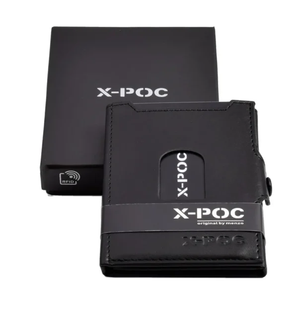 Menzo X-POC 7048 Kreditkarten Slim-Wallet Nappaleder/schwarz- X-poc