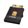 Menzo X-POC 7048 Kreditkarten Slim-Wallet Rindsleder/ carbon-schwarz- X-poc