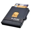 Menzo X-POC 7048 Kreditkarten Slim-Wallet Rindsleder/carbon-blau- X-poc