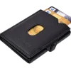 Menzo X-POC 7049 Kreditkarten Slim-Wallet mit Münzfach Nappaleder/schwarz- X-poc