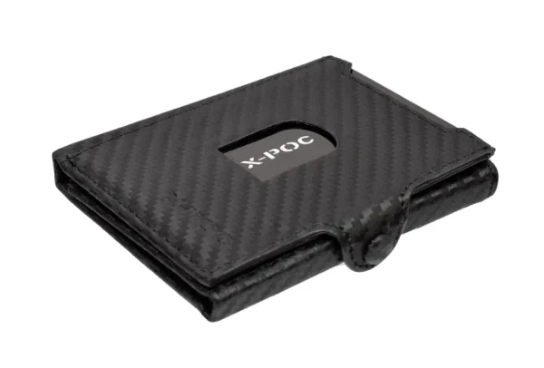 Menzo X-POC 7048 Kreditkarten Slim-Wallet Rindsleder/ carbon-schwarz- X-poc