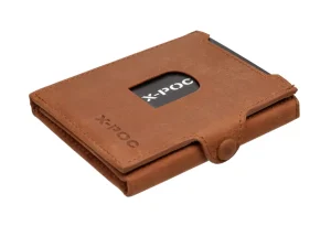 Menzo X-POC 7048 Kreditkarten Slim-Wallet Büffelleder/deltabraun- X-poc