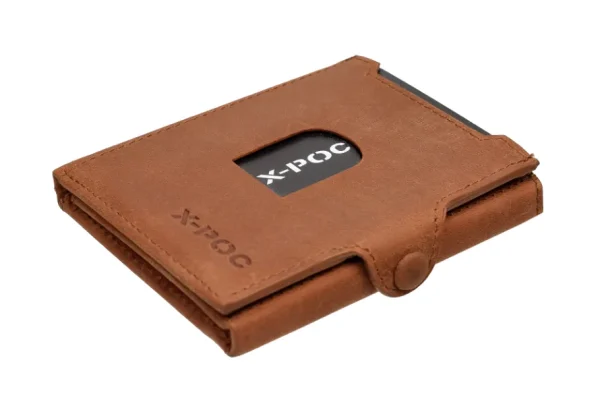 Menzo X-POC 7048 Kreditkarten Slim-Wallet Büffelleder/deltabraun- X-poc