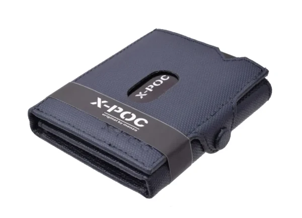 Menzo X-POC 7048 Kreditkarten Slim-Wallet Rindsleder/ blau- X-poc