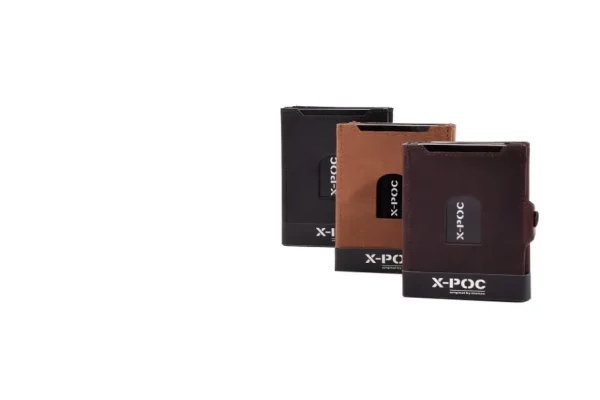 Menzo X-POC 7048 Kreditkarten Slim-Wallet Büffelleder/deltabraun- X-poc