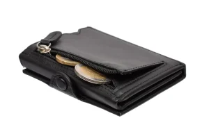 Menzo X-POC 7049 Kreditkarten Slim-Wallet mit Münzfach Nappaleder/schwarz- X-poc